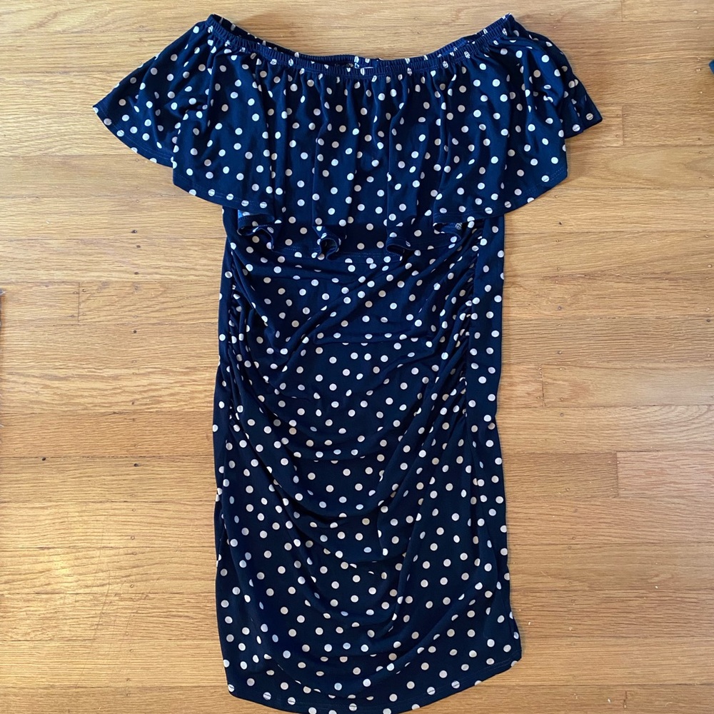 Off the shoulder maternity dress